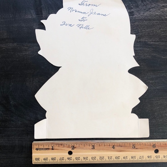 Vintage Easter Card Little Girl with Chicks Fuzzy Felt Details 1940’s - Picture 6 of 7